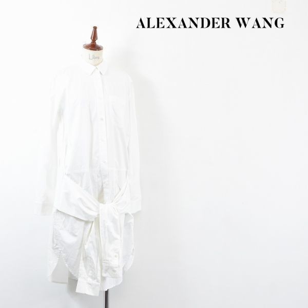 SS A0732 ALEXANDRE WANG アレキサンダーワン レディース 変形 ロング 膝丈 ワンピース ドレス シャツ ホワイト 0