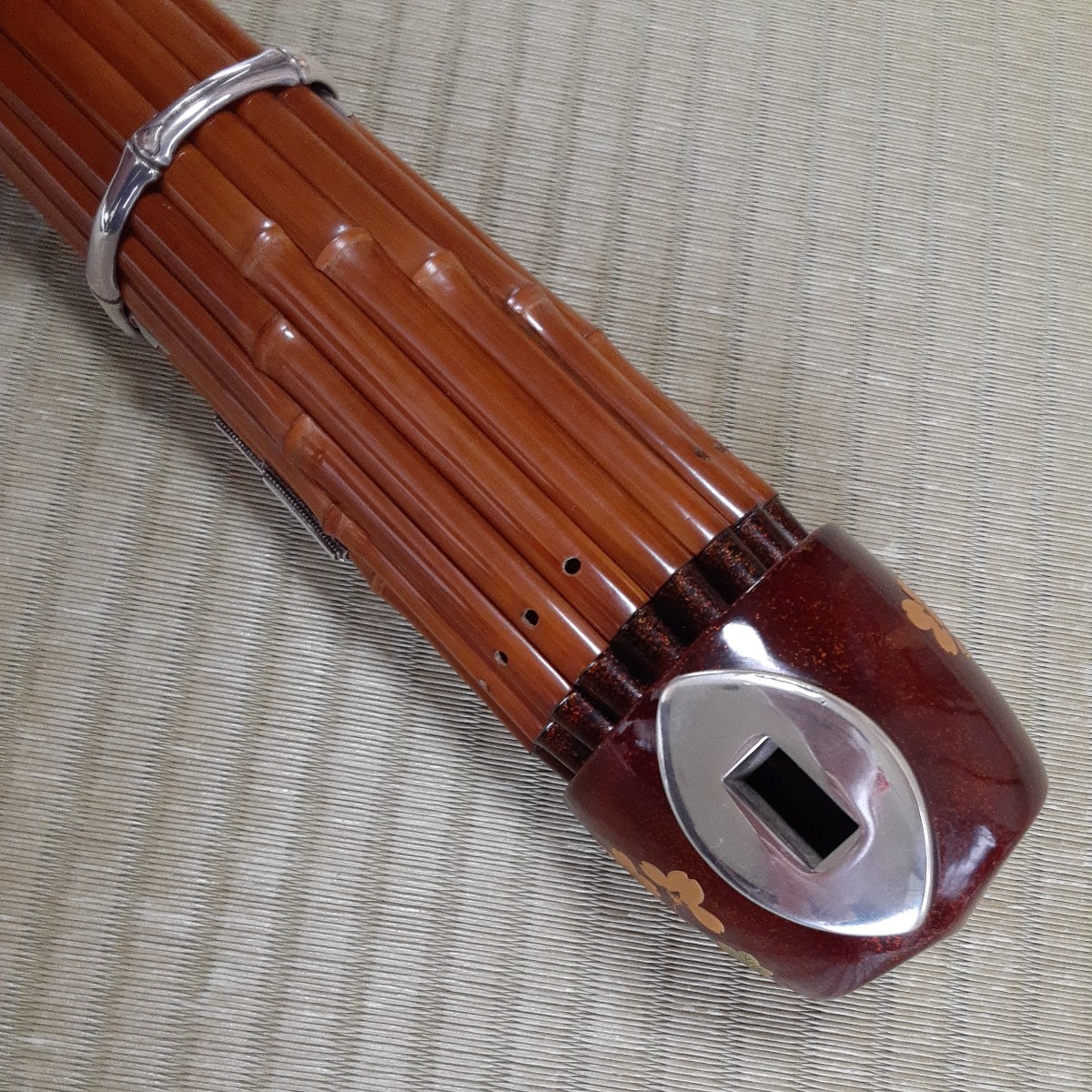 雅楽 笙 本煤竹 乱節 笙 煤竹乱節 (本管・総銀金具） | 雅楽器,笙 通販