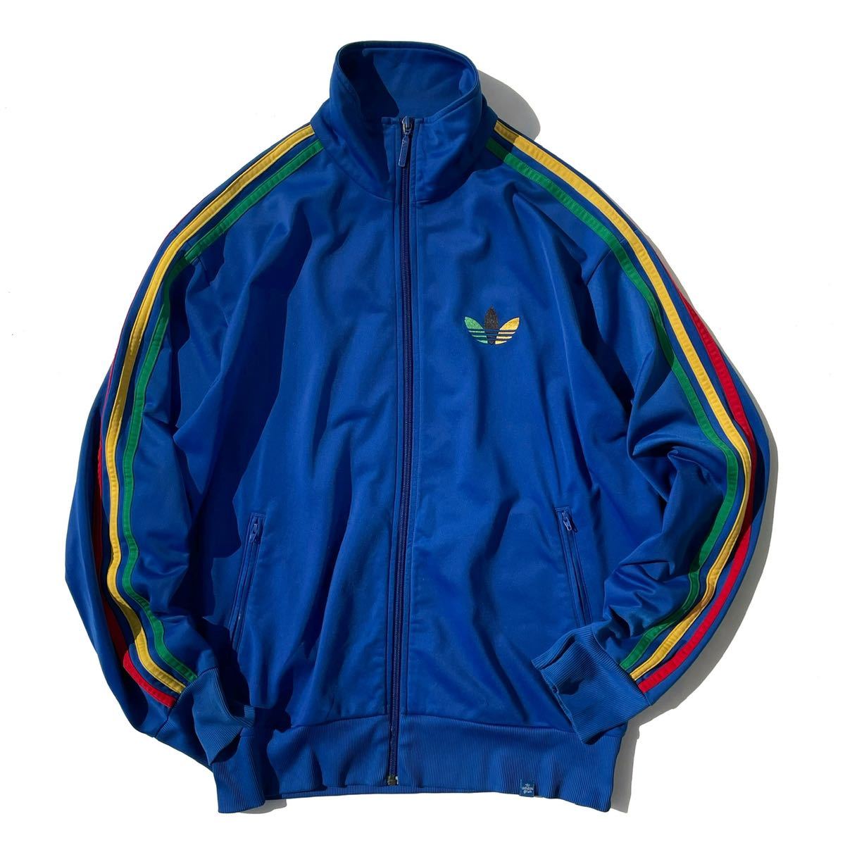adidas アディダスオリジナルス ジャージ トレフォイル トラックジャケット 青 あいみょん 古着
