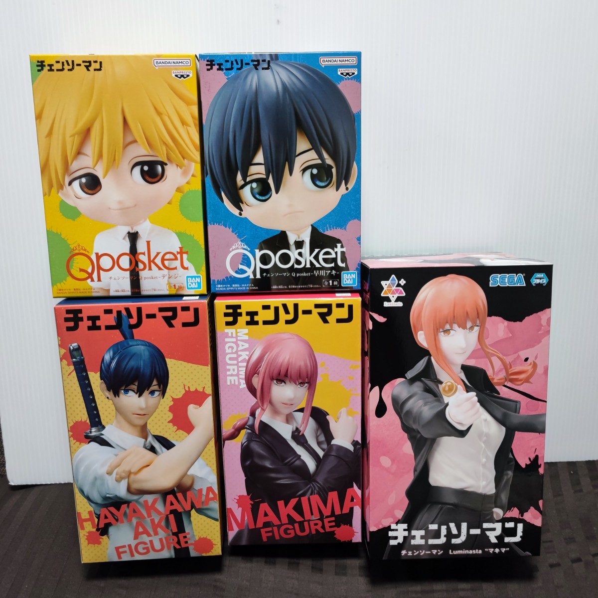 チェンソーマン Luminasta MAKIMA Qposket DENJI AKI HAYAKAWA 5種セット マキマ デンジ アキ フィギュア 新品未開封
