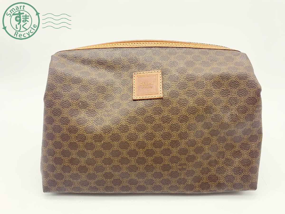 04621179　☆ CELINE セリーヌ セカンドバッグ マカダム柄 ポーチ クラッチバッグ ブランド 中古