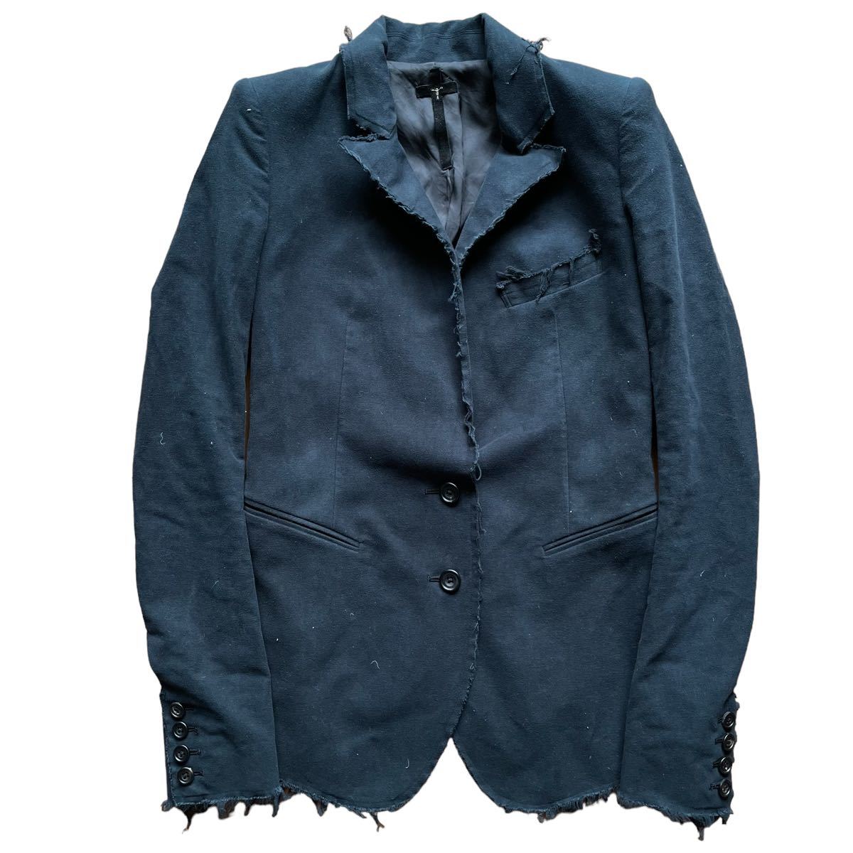 00s L.G.B. grunge tailored jacket archive ifsixwasnine maniac corp LE GRAND BLEU ルグランブルー LGB hyde着 ほつれ加工