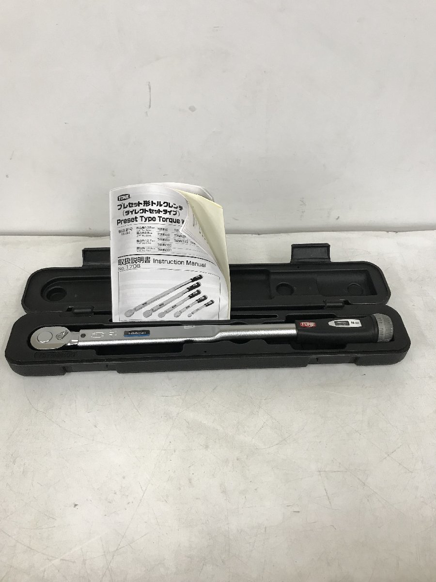 【中古品】★トネ(TONE) プレセット形トルクレンチ(ダイレクトセットタイプ) T4MN140 差込角12.7mm(1/2) 140N・m ブラック　ITDLB37Z6YG0