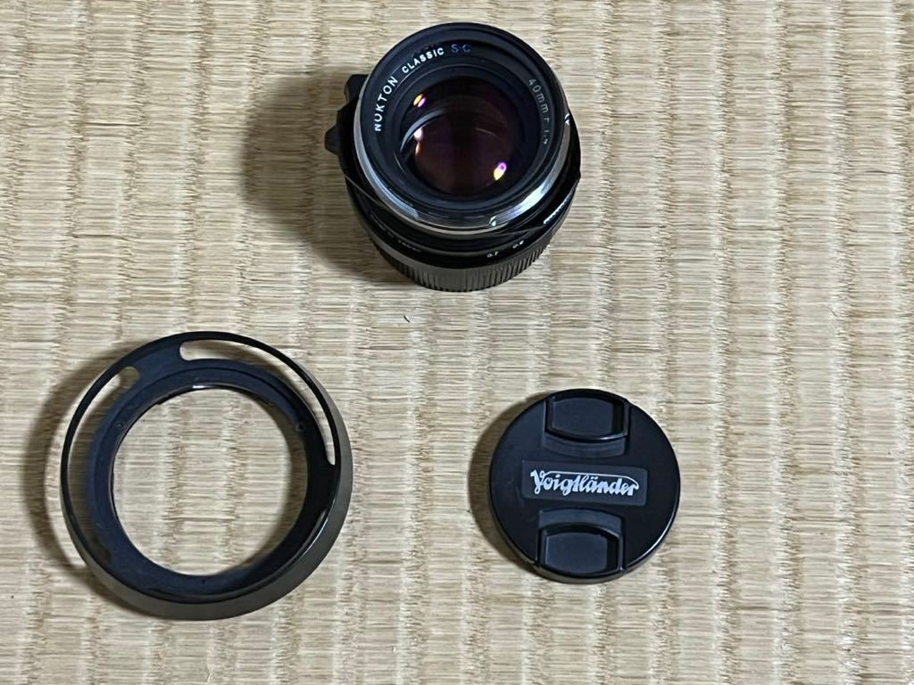 フォクトレンダー NOKTON classic 40mm F1.4 S.C.美品 オマケ フォクトレンダー NOKTON classic 40mm F1.4 S.C.美品 オマケ