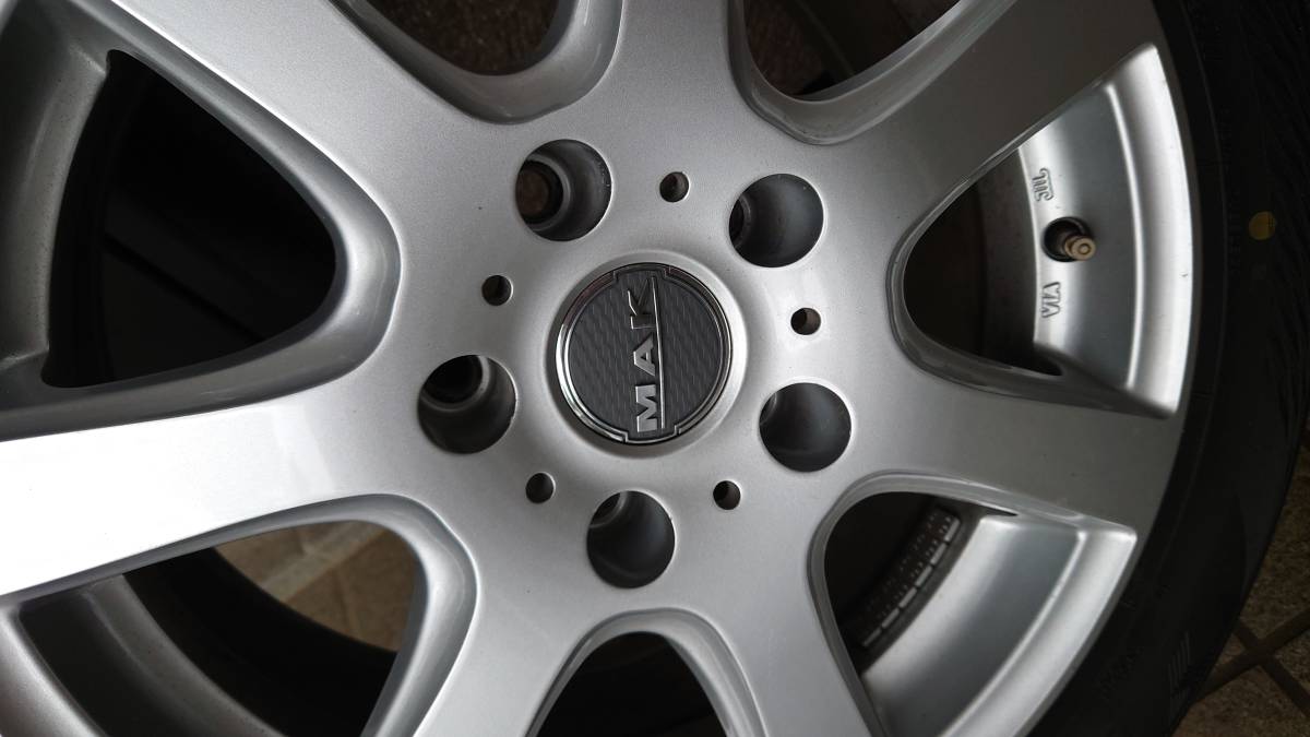 【赤字超特価，セール】 ★MAK DOLOMITI（マック ドロミテ）7J×16 5H PCD120 OFSET35 タイヤ YOKOHAMA ADVAN dB V552 新古品 1本(BMW E90など)　送料込み★