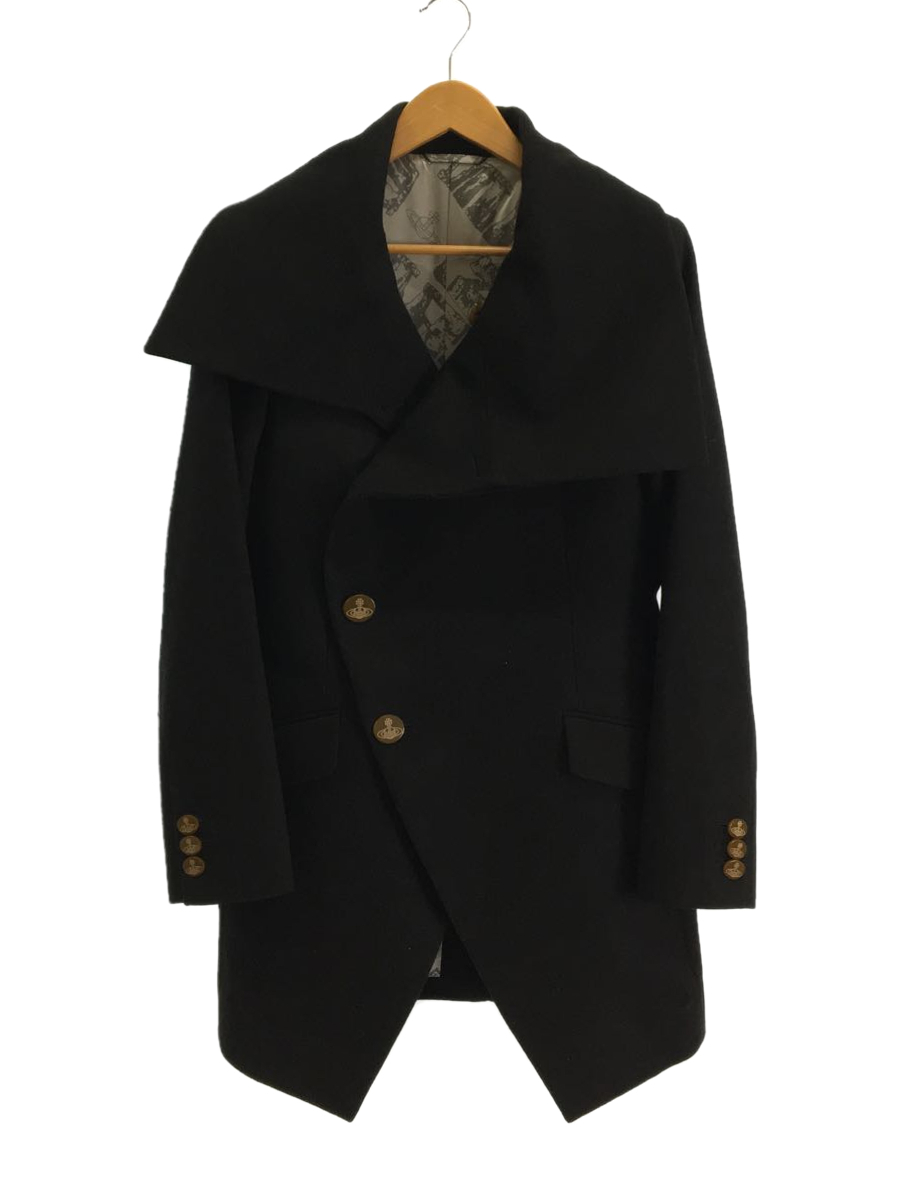 安い，新作登場 Vivienne Westwood MAN メルトン ミントカラーコート/VW-MH-89306/44/ウール/BLK/無地/黒/日本製(Mサイズ)｜売買されたオークション情報、yahooの商品情報をアーカイブ公開 - オークファン Mサイズ
