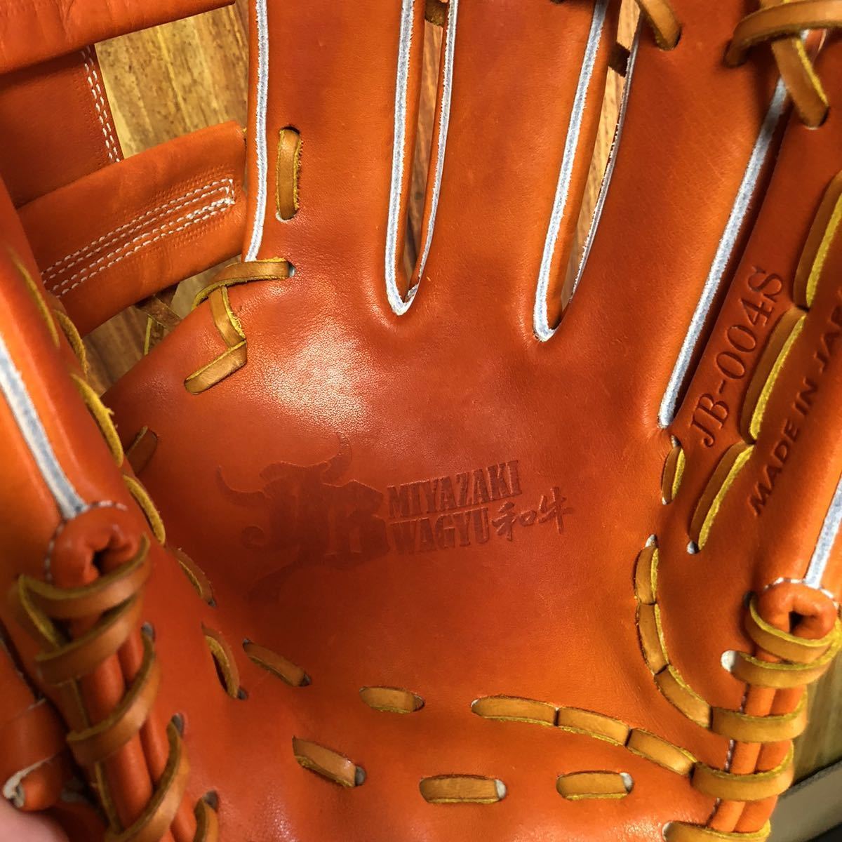 超貴重！！和牛JB 初期モデル JB-004S 硬式用 内野用 オレンジ アトムズ ボールパークドットコム ジュテルレザー！バウアー 松坂大輔
