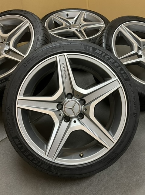 メルセデスベンツ W205 Cクラス AMG純正5本スポーク18インチホイール 