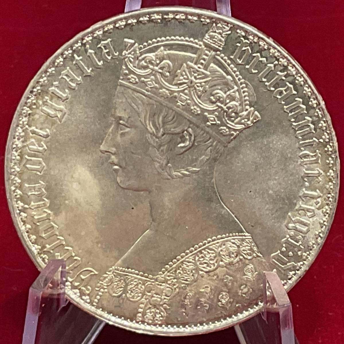 ヴィクトリア女王 イギリス ゴシッククラウン銀貨 1847年 0 ゴチック 