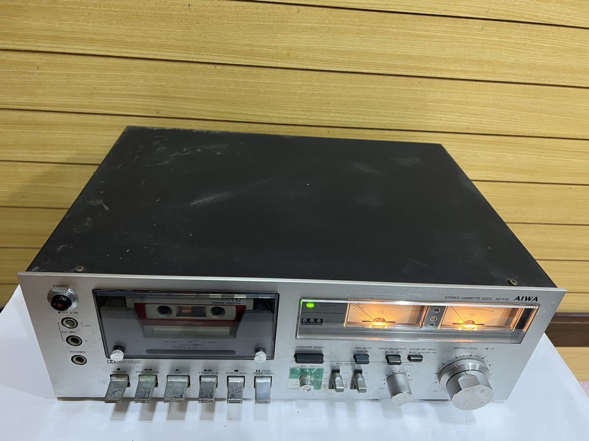 定番人気，豊富な 通電確認 現状品】AIWA ステレオカセットデッキ AD-F30