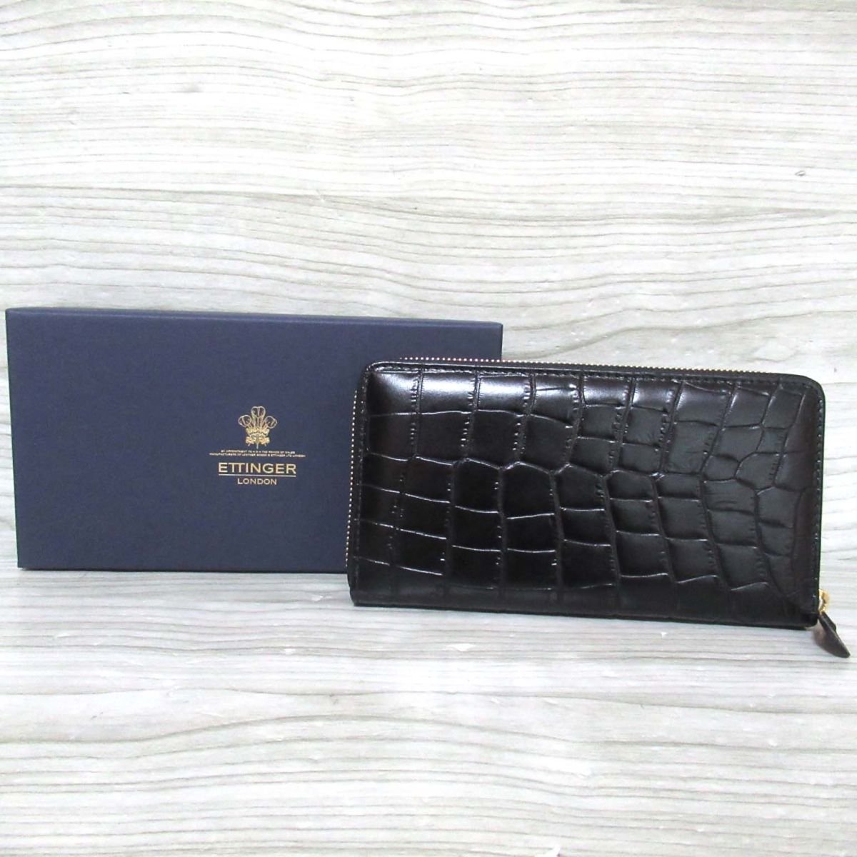 ⭐️未使用⭐️ エッティンガー EBONY エボニー クロココレクション 型