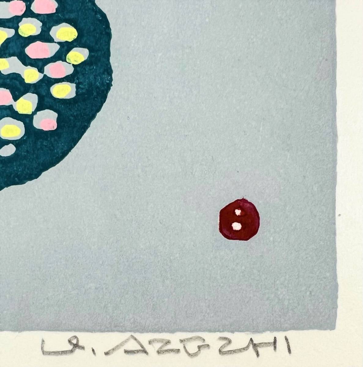 畦地梅太郎木版画額「涸沢の小屋」 AP版 1967年作 山の版画家が北 