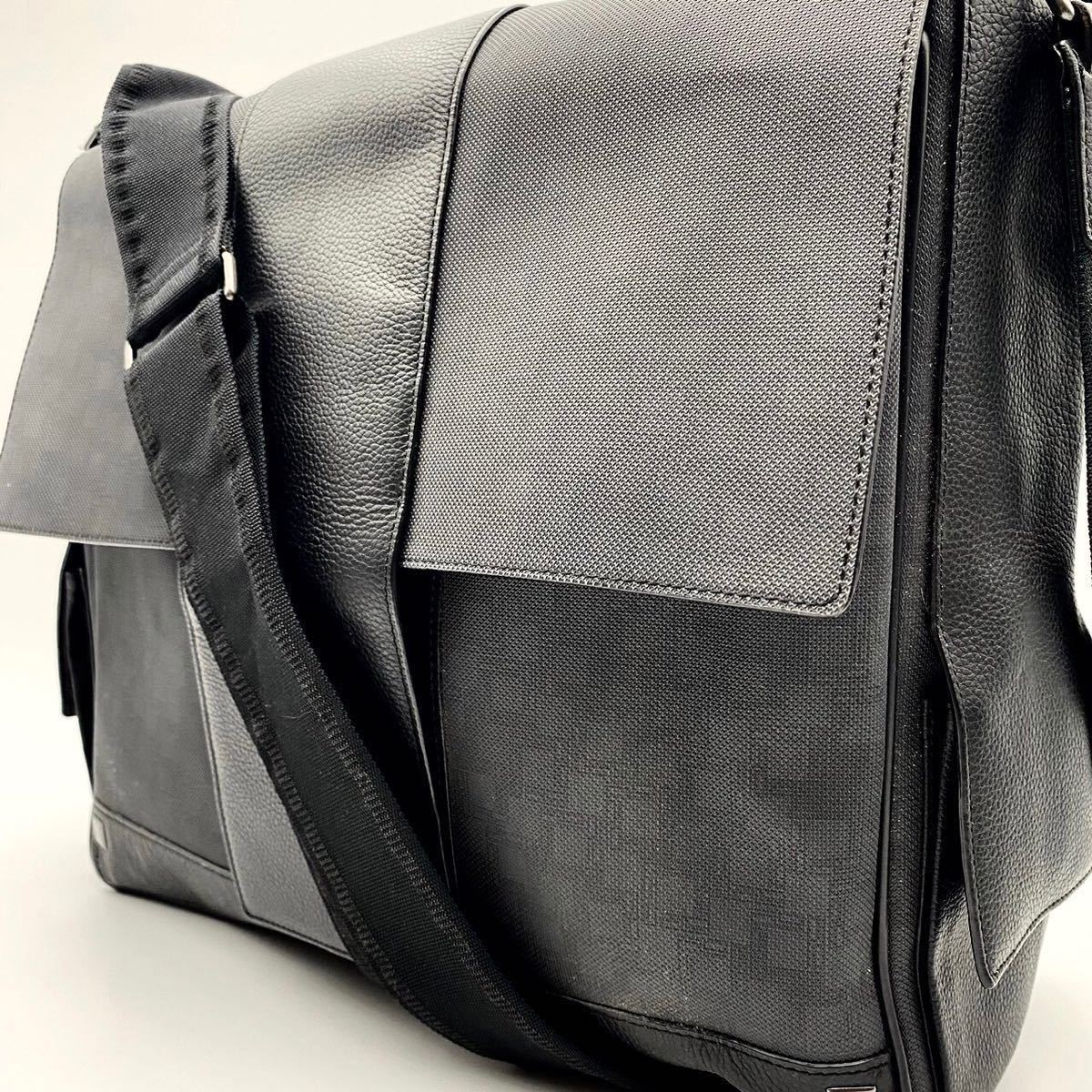 1円 【希少・大型】dunhill ダンヒル メンズ ショルダーバッグ