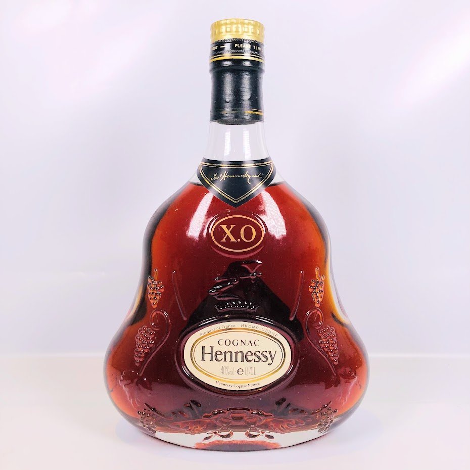 □古酒 未開栓 ヘネシー XO 金キャップ クリアボトル 700ml 40％ 計1