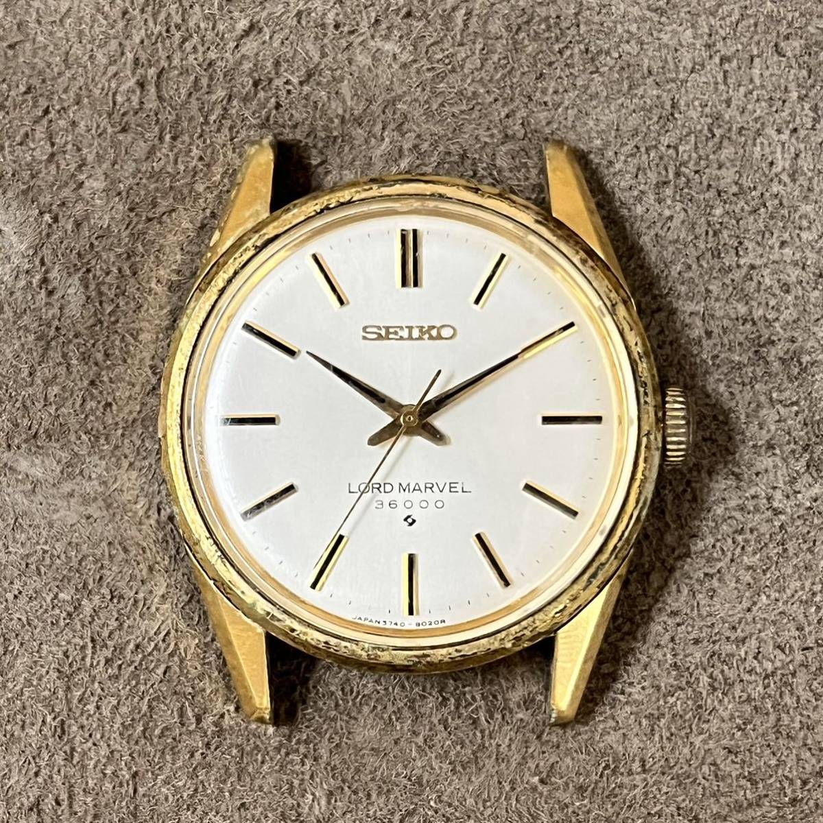 ヴィンテージ SEIKO セイコー LORD MARVEL ロードマーベル　5740-8000 36000 手巻き ゴールド メンズ ベルト無し