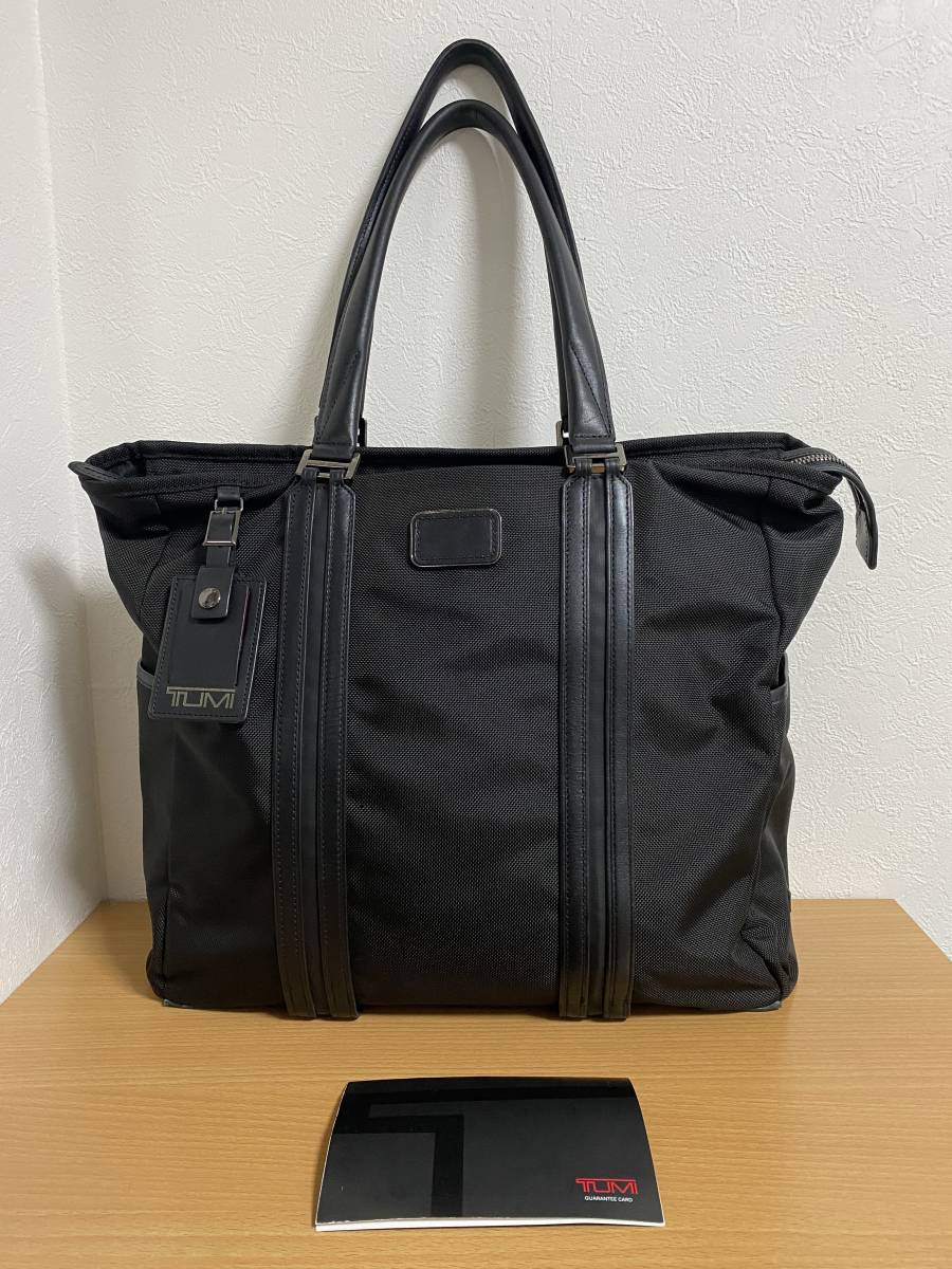 日本限定●定価74800円●極美品●TUMI トゥミ JARVIS 68414DE イースト ウエスト バリスティックナイロン レザー トートバッグ 黒