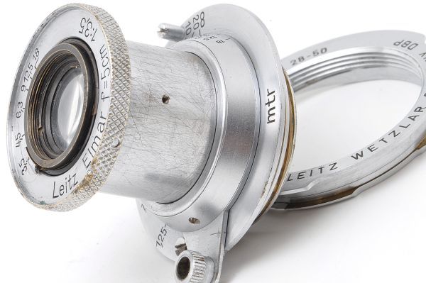 Leica Elmar 5cm F3.5 M + L ライカ エルマー Mマウントアダプター L