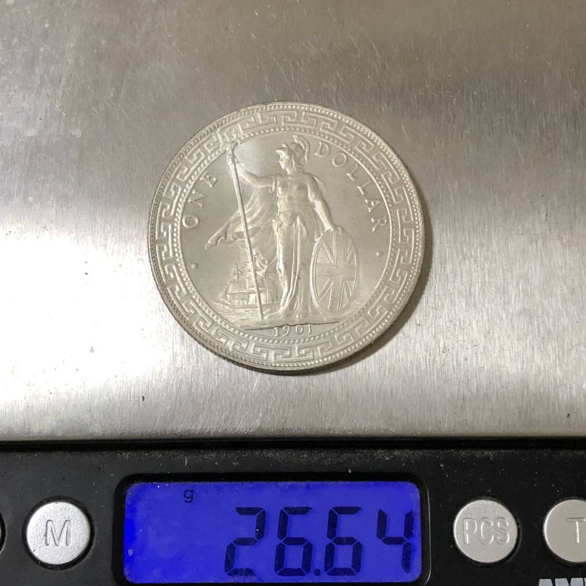 1901-C年イギリス ブリタニア立像貿易銀 壹圓銀貨 トーン❗️PCGS認証