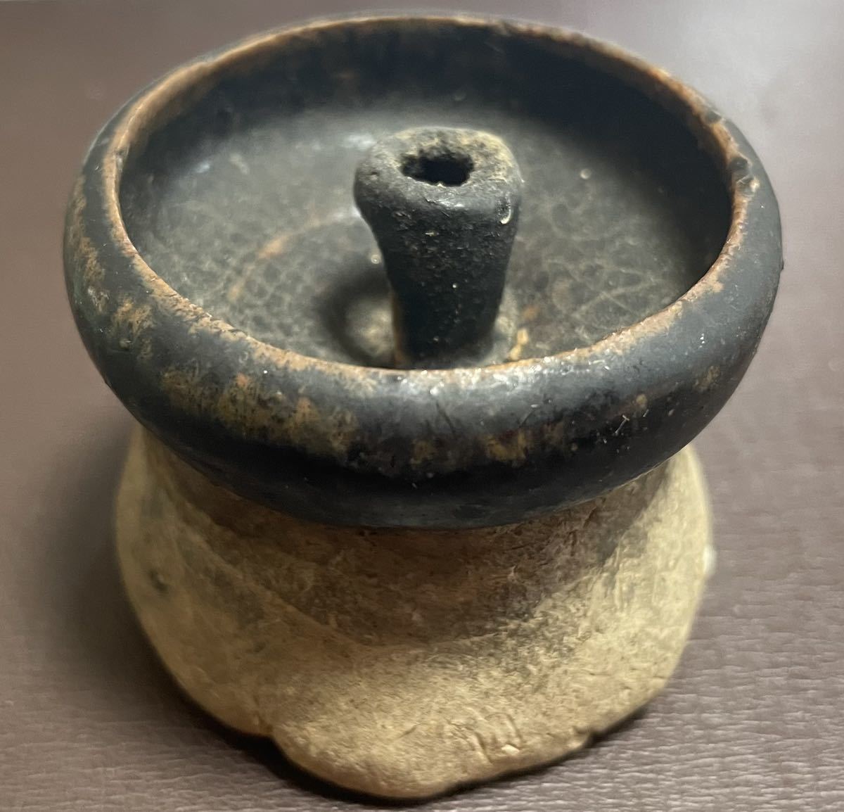 灯火器【ひょうそく】陶器製骨董品 灯火器【ひょうそく】陶器製骨董品