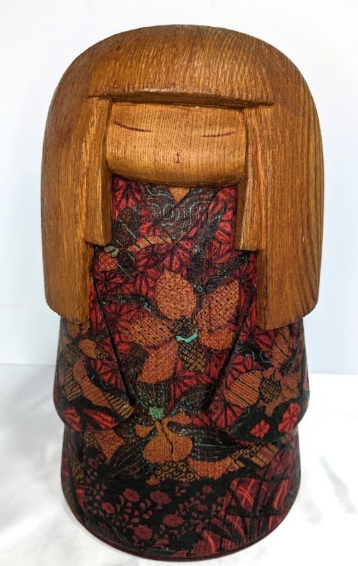 創作こけし② 【石原日出男】作 凛花 高さ30.5cm 在銘 伝統工芸 民芸品