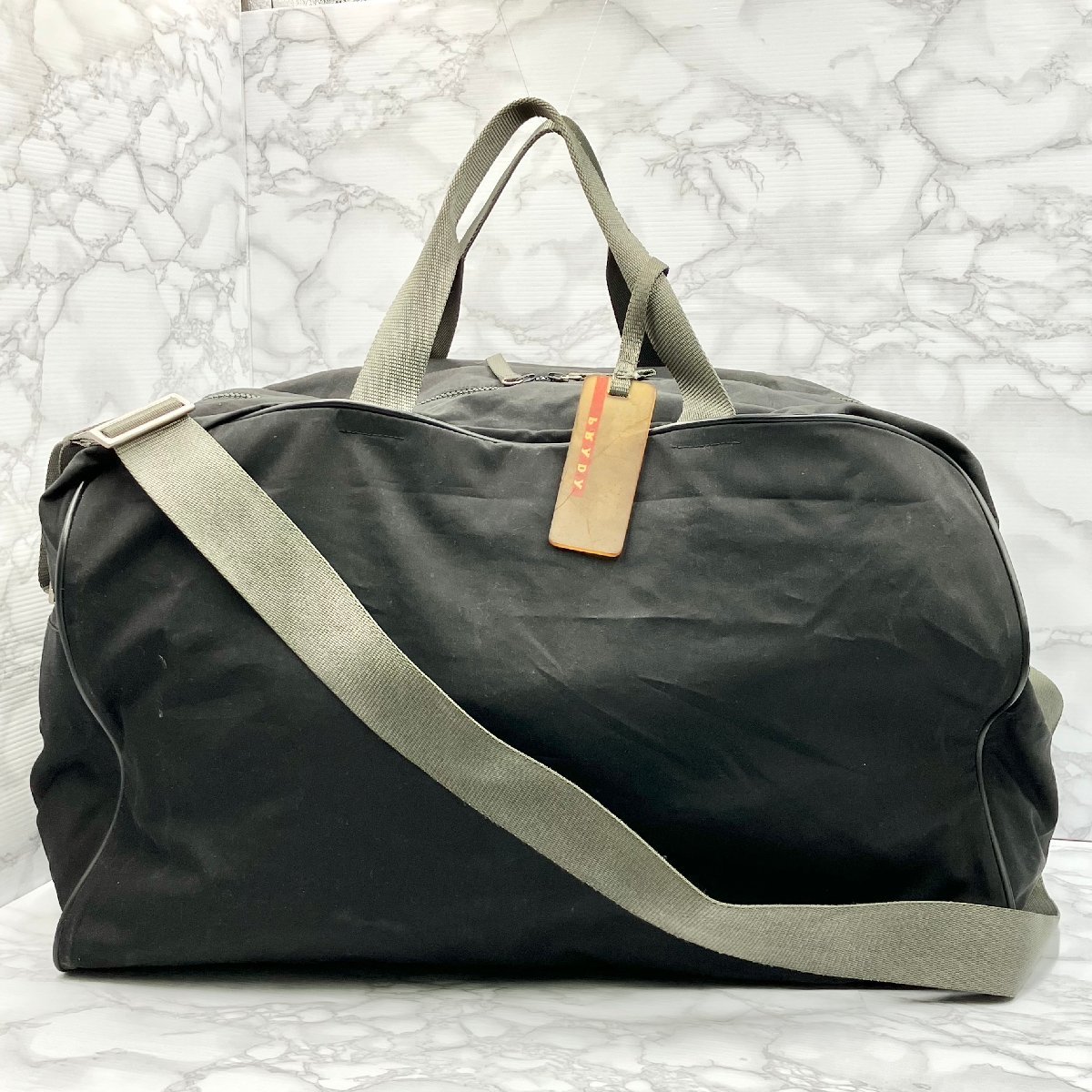 【良品】PRADA SPORT プラダ スポーツ ボストンバッグ ブラック スポーツバッグ ショルダーバッグ メンズ レディース 鞄 カバン