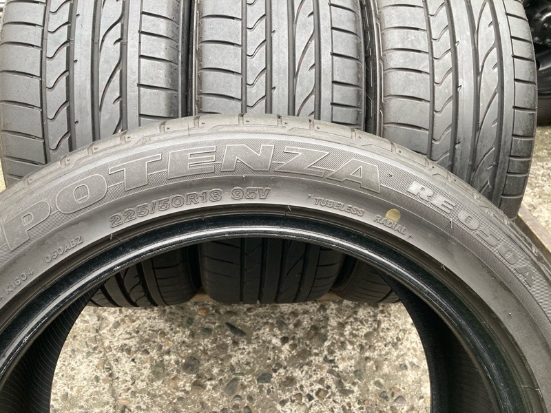 225/50R18 4本 人気のポテンザRE050A ブリヂストン タイヤ、ホイール