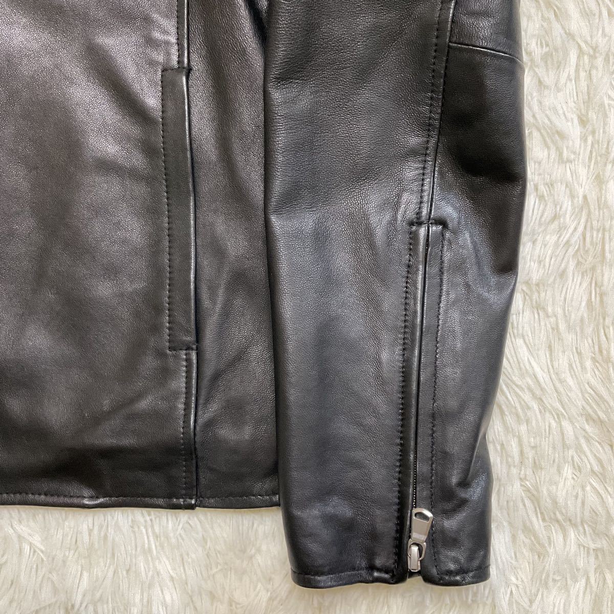 極美品 L HARE パーカー ハレ 羊革 ラムスキン レザー ジャケット 革 