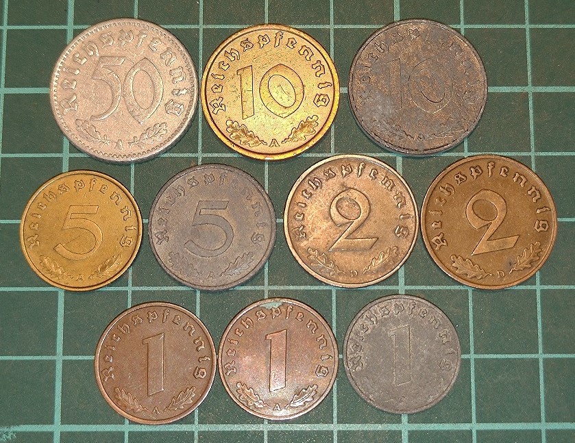 1円スタート】ドイツ第三帝国 ナチスドイツ ライヒスマルク硬貨 お