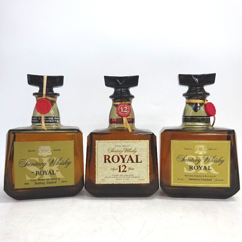 サントリー ローヤル クレスト 12年ウイスキー 3本セット 古酒 B2144