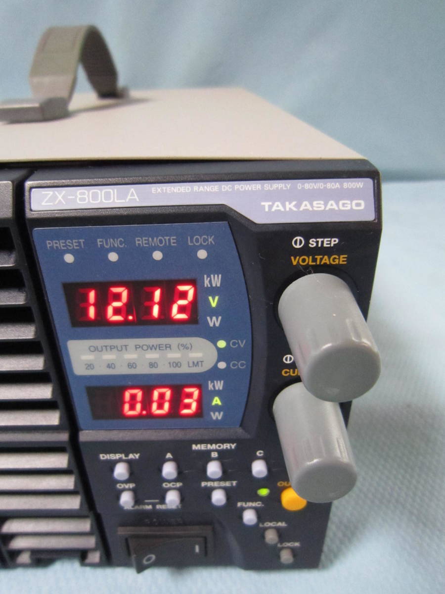 TAKASAGO EXTENDED RANGE DC POWER SUPPLY ZX-800LA 高砂DCズーム電源