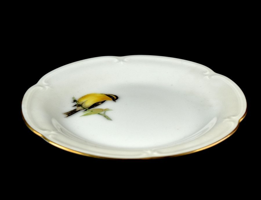 蔵A2099c】大倉陶園 絵替鳥文 プレート 小皿 6客 リミテッドエディション