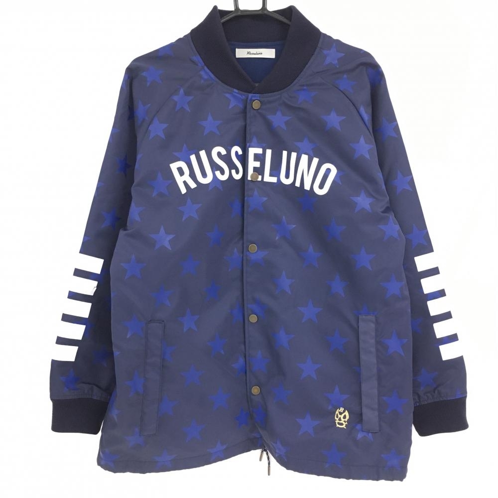 美品】ラッセルノ ジャケット ネイビー×ブルー 星柄 ルチャマスク 裏微