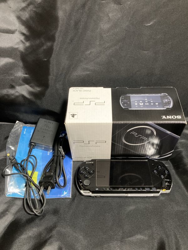 【新品バッテリー交換済み】PSP-3000 本体 箱 説明書 付き PIANO BLACK