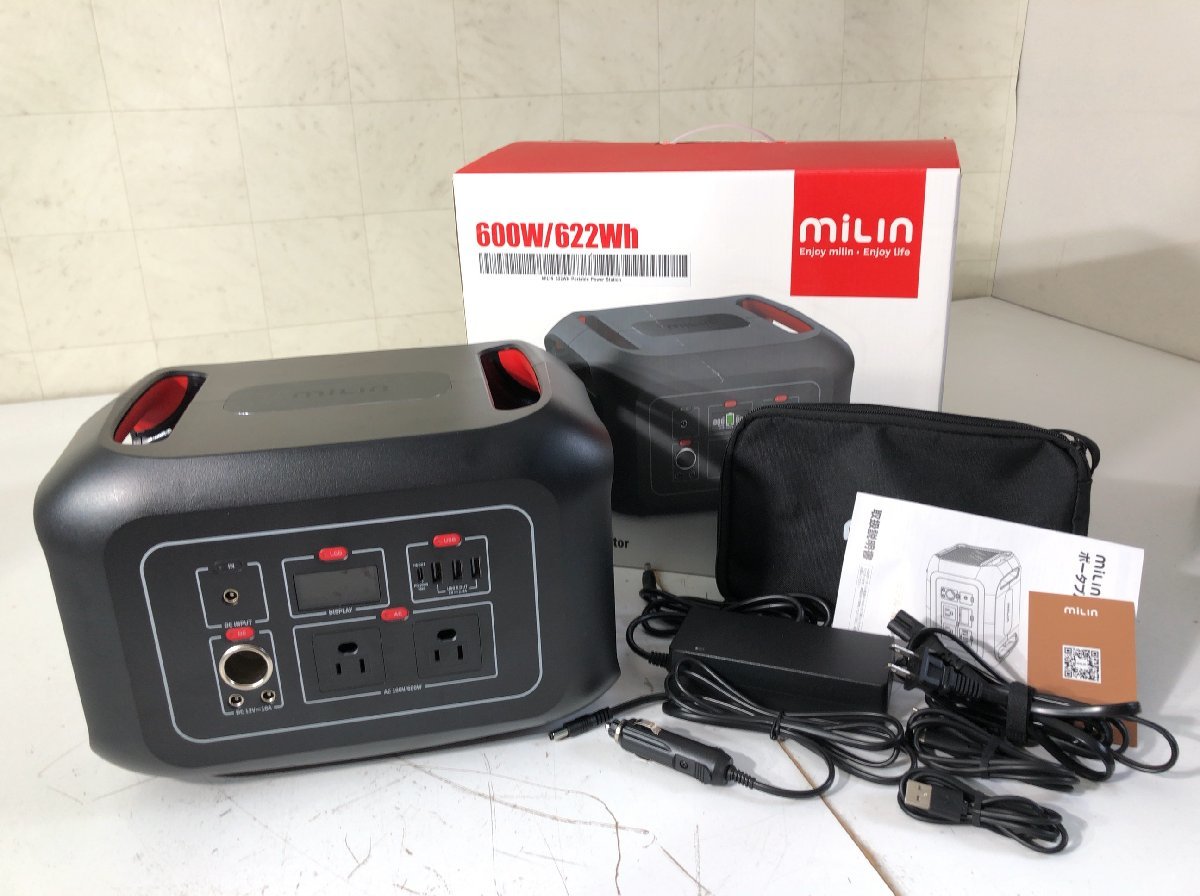 ポータブル電源 MLPS001 MILIN : ⁄ 大容量 622Wh 純正弦波 汎用性と 