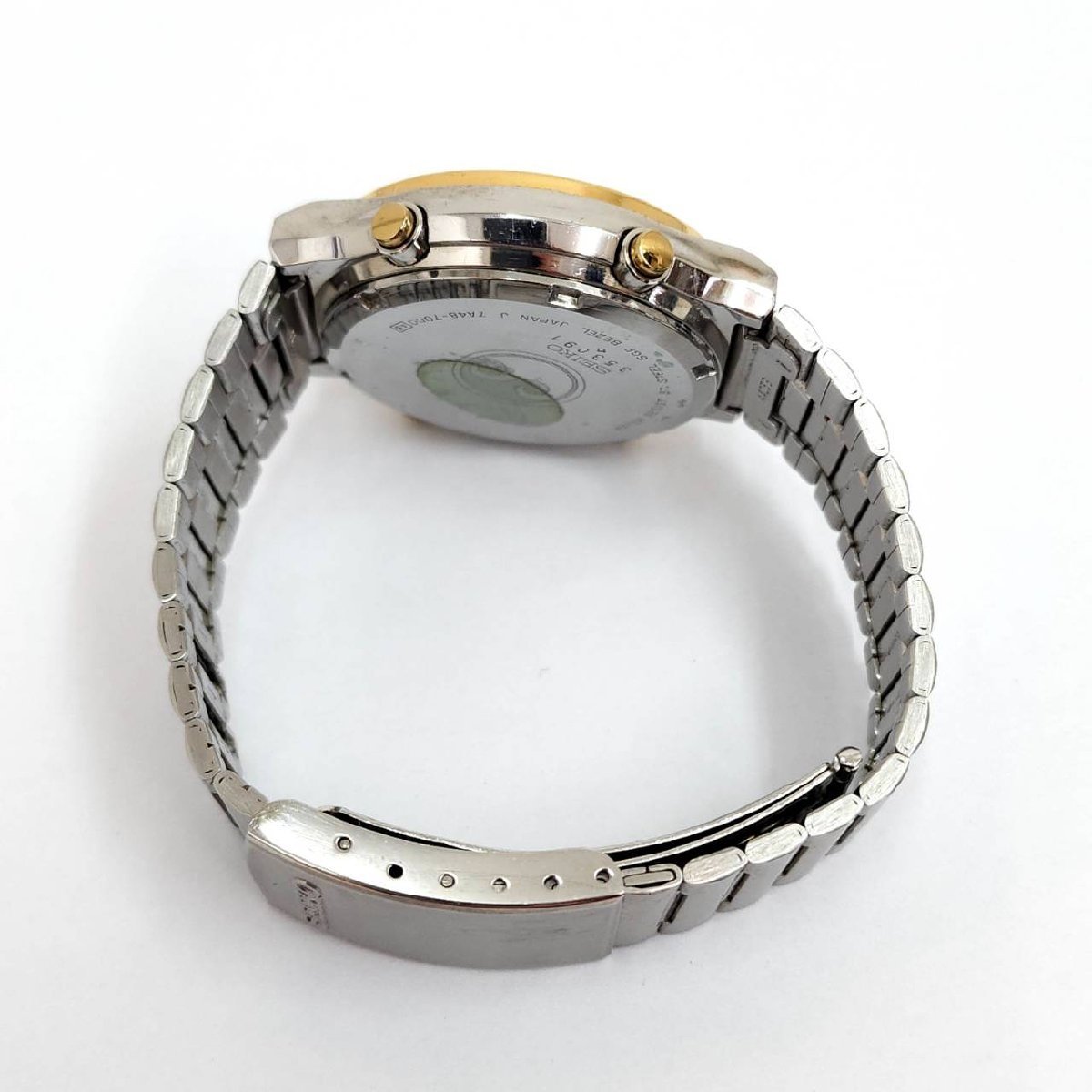 SEIKO セイコー ムーンフェイズ 7A48-7000 クロノグラフ クォーツ 白 