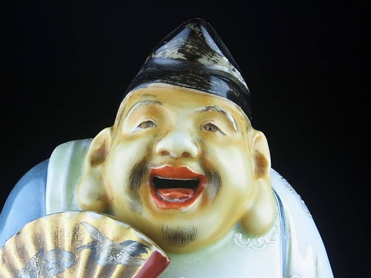 明治期 九谷焼 最高峰ブランド 九谷 鏑木製 細密絵付け 七福神 布袋尊  