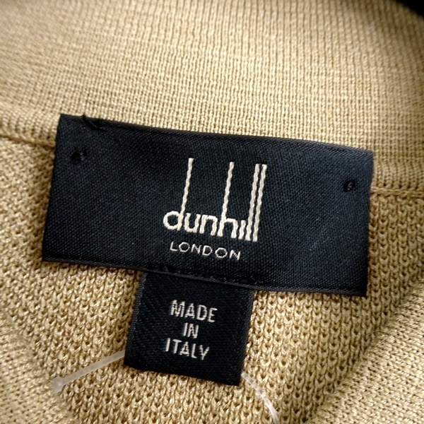 【chanmaru✨】ダンヒル　シルク100%　ニットポロシャツ □dunhill ダンヒル 新品 定価5.3万 イタリア製 最旬春夏物 清涼シルク