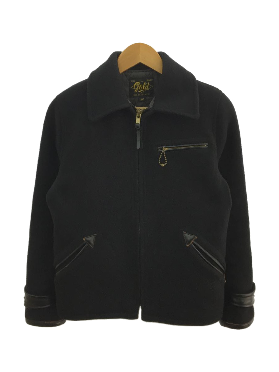 gold◆30oz. WOOL MELTON SPORTS JACKET/ジャケット/36/ウール/BLK/GL12617