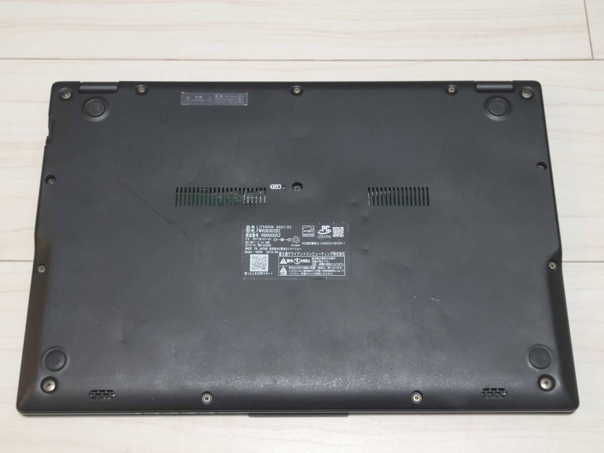 富士通 LIFEBOOK UH93/D2 Core i7-8565U RAM16GB SSD256GB 動作品 