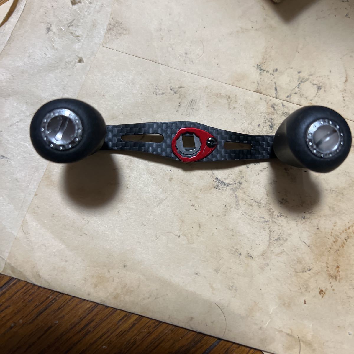 アブガルシア　純正90mm カーボンハンドル　ビッグフラットノブ　中古