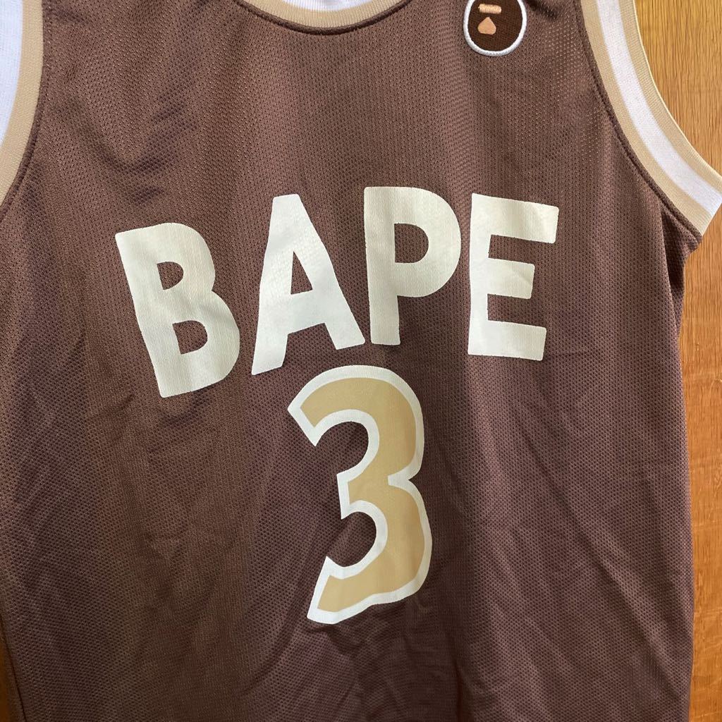 美品 A BATHING APE エイプ ゲームシャツ タンクトップ メッシュ S(S 