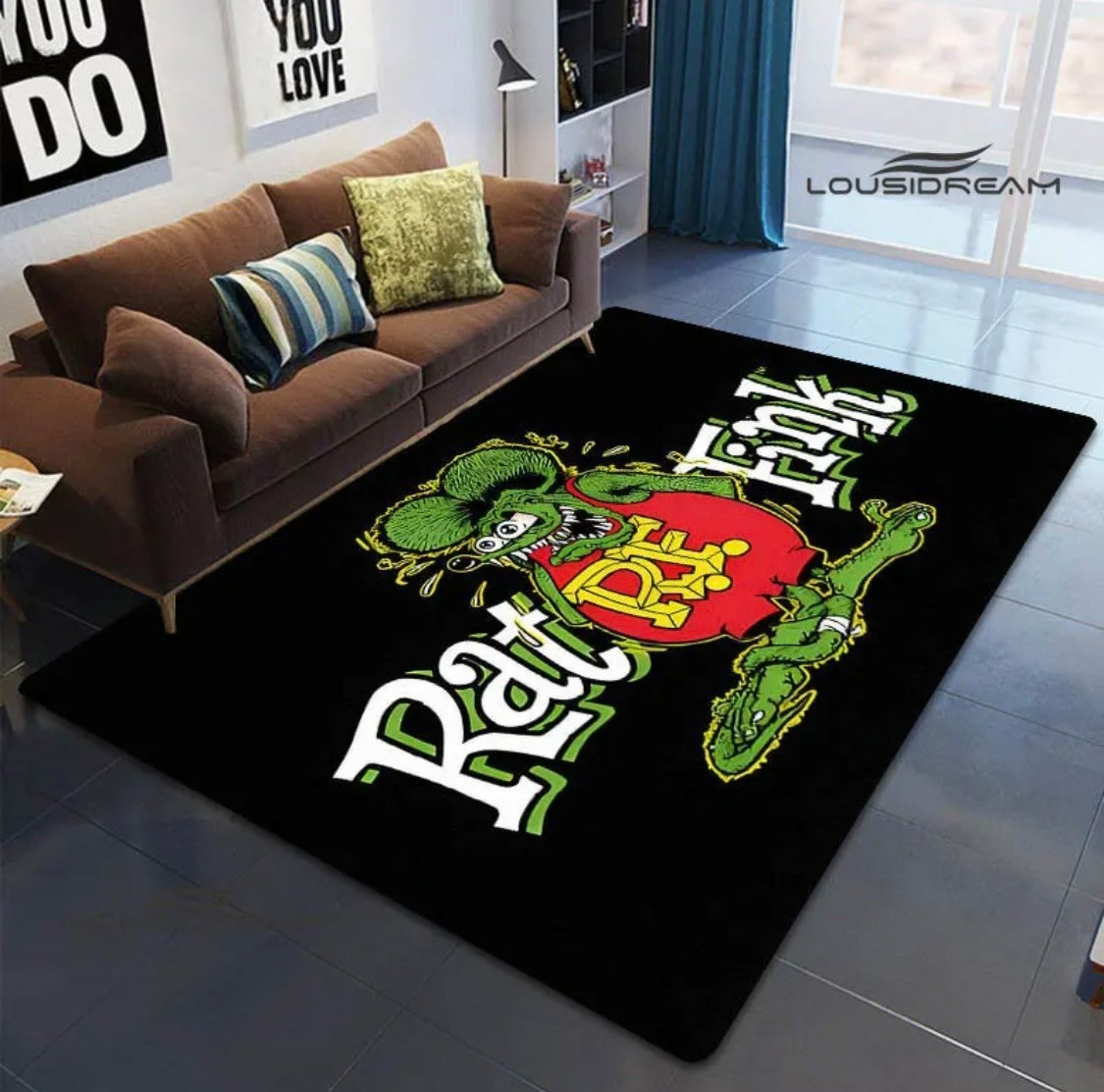 116×100㎝ ラットフィンク RATFINK ラグ マット カーペット 雑貨