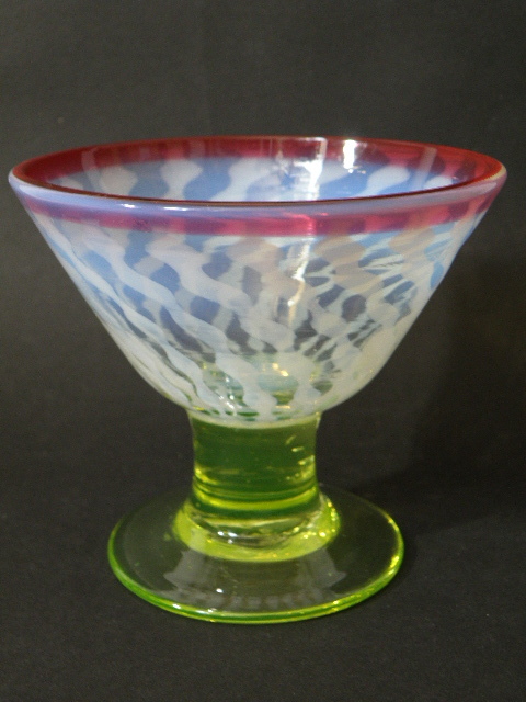 93 氷コップ ガラス ⁄ 戦前 明治 大正ロマン カフェ 洋館 古硝子 和