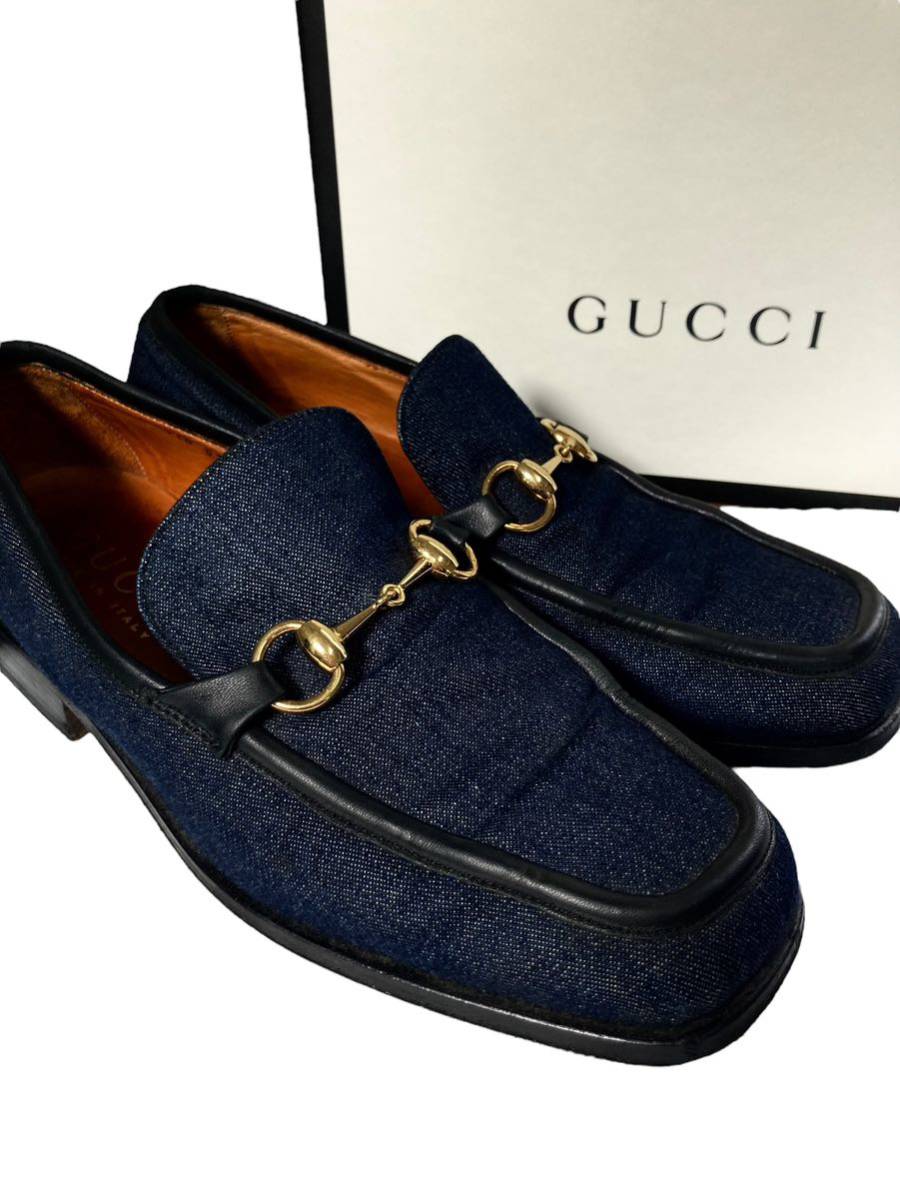 【得価，新作登場】 幻の逸品 デニム GUCCI グッチ ホースビットローファー スニーカー デニムローファー サイズ 41 26cm相当(男性用)｜売買されたオークション情報、yahooの商品情報をアーカイブ公開 - オークファ 靴