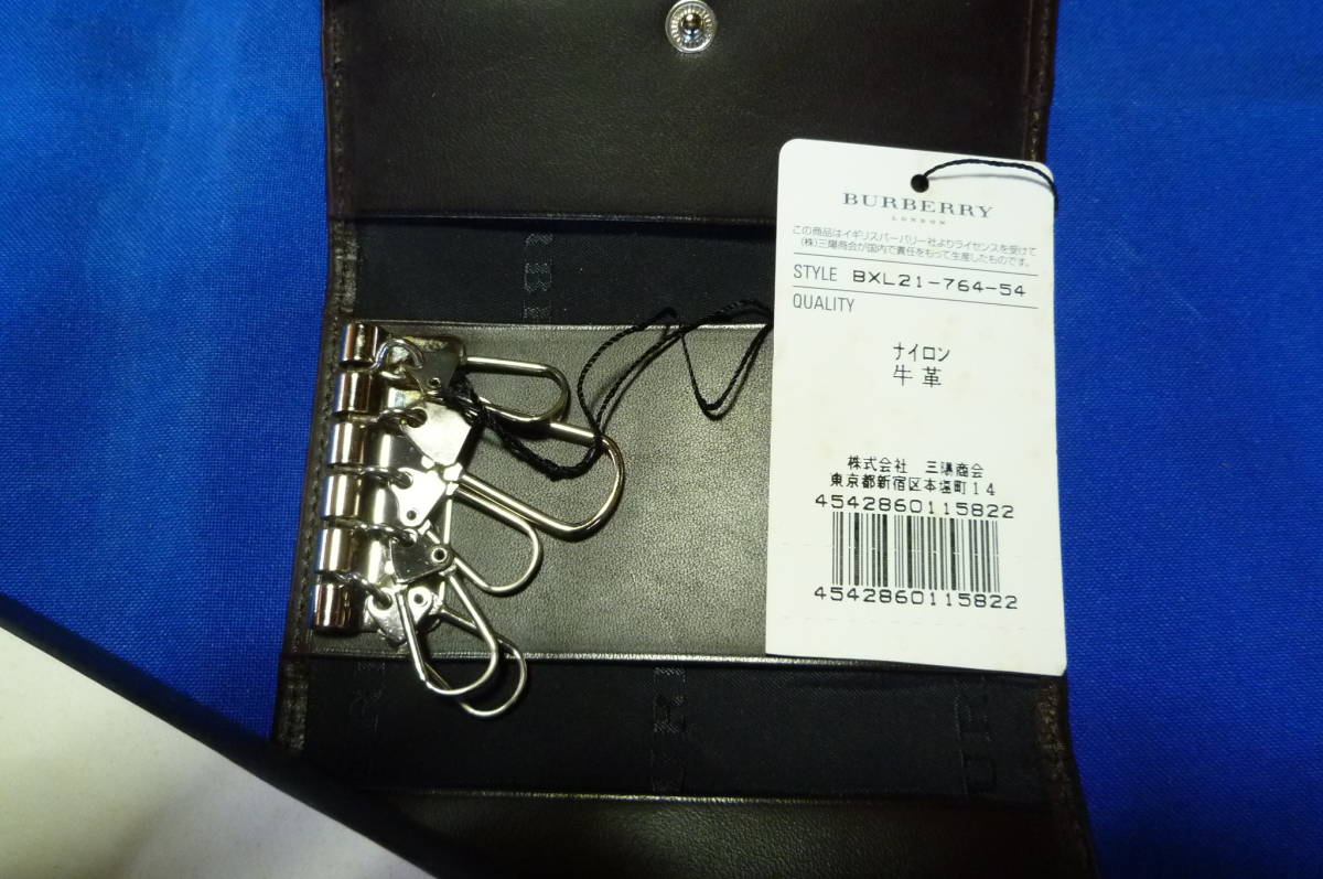 キーケース 未使用品 バーバリー BURBERRY レザーキーケース BURBERRY