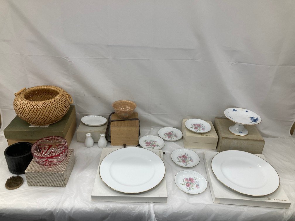 【BEAB3005】OKURA　皿　籠　茶釜　灰皿など　まとめ