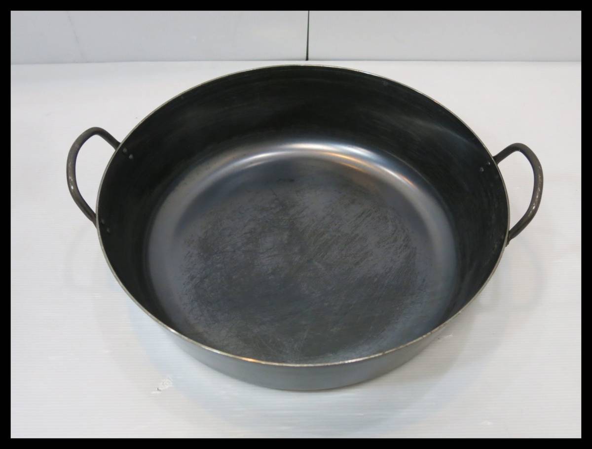 ◇底平 中華鍋 鉄鍋 両手鍋 42cm 業務用/厨房機器◇3B08 【公式通販】