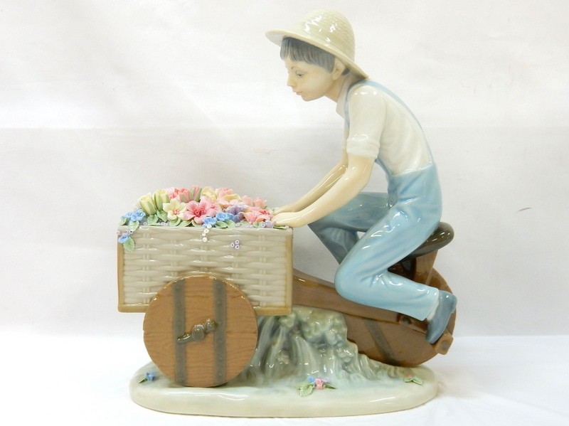 1000円スタート フィギュリン LLADRO リヤドロ #5029? 【トロッコの