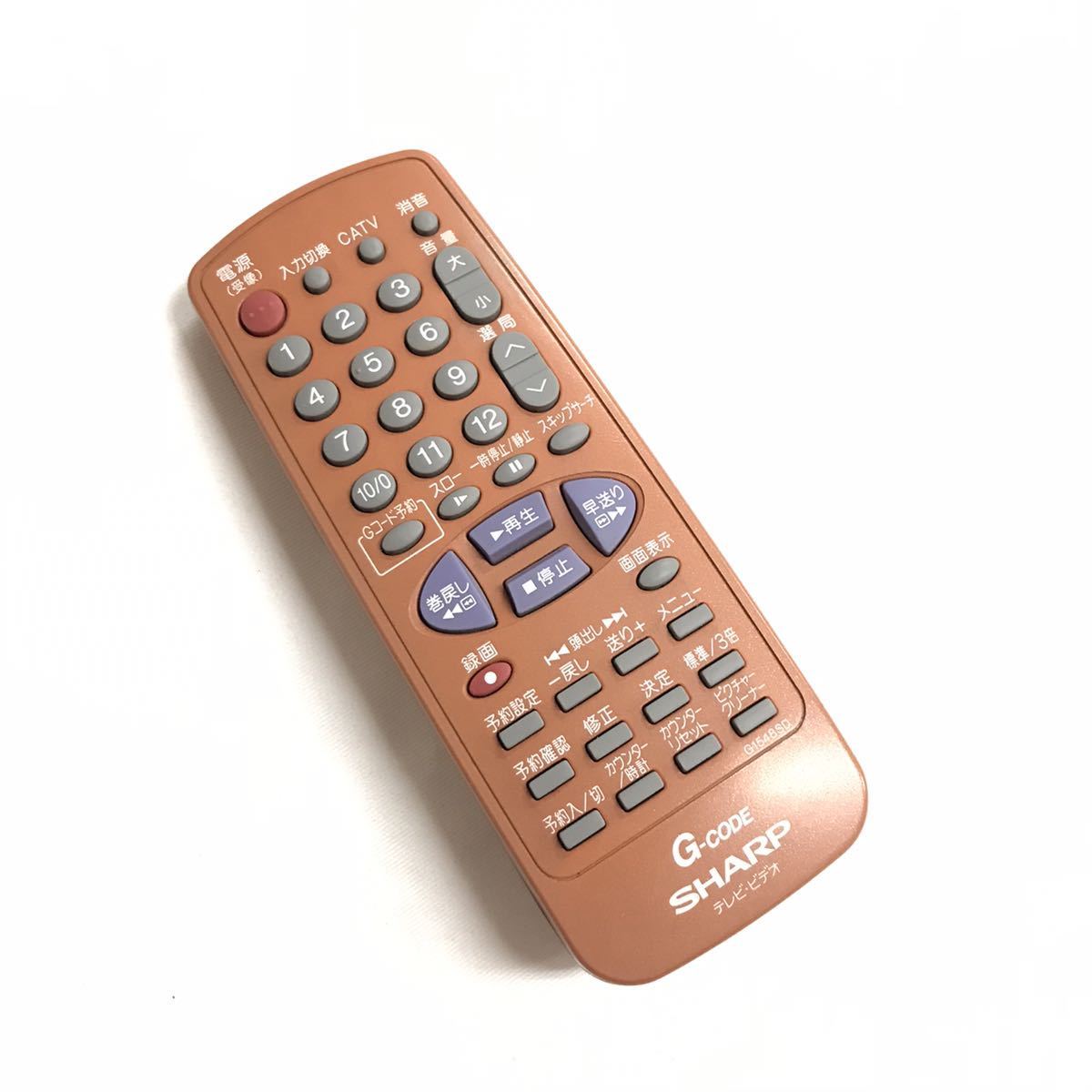カラー シャープ テレビデオ VT-15FN1-D リモコン付き VHS ブラウン管