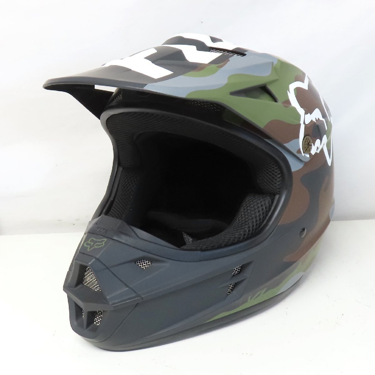 中古美品】【正規品】FOX フォックス V1 CAMO オフロード フルフェイス 